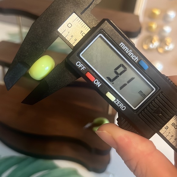 Candy Green Letter C-Shaped Stud Earrings - Picture 5 of 6